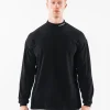 Brushed Core Mock Neck LS