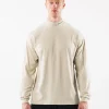 Brushed Core Mock Neck LS