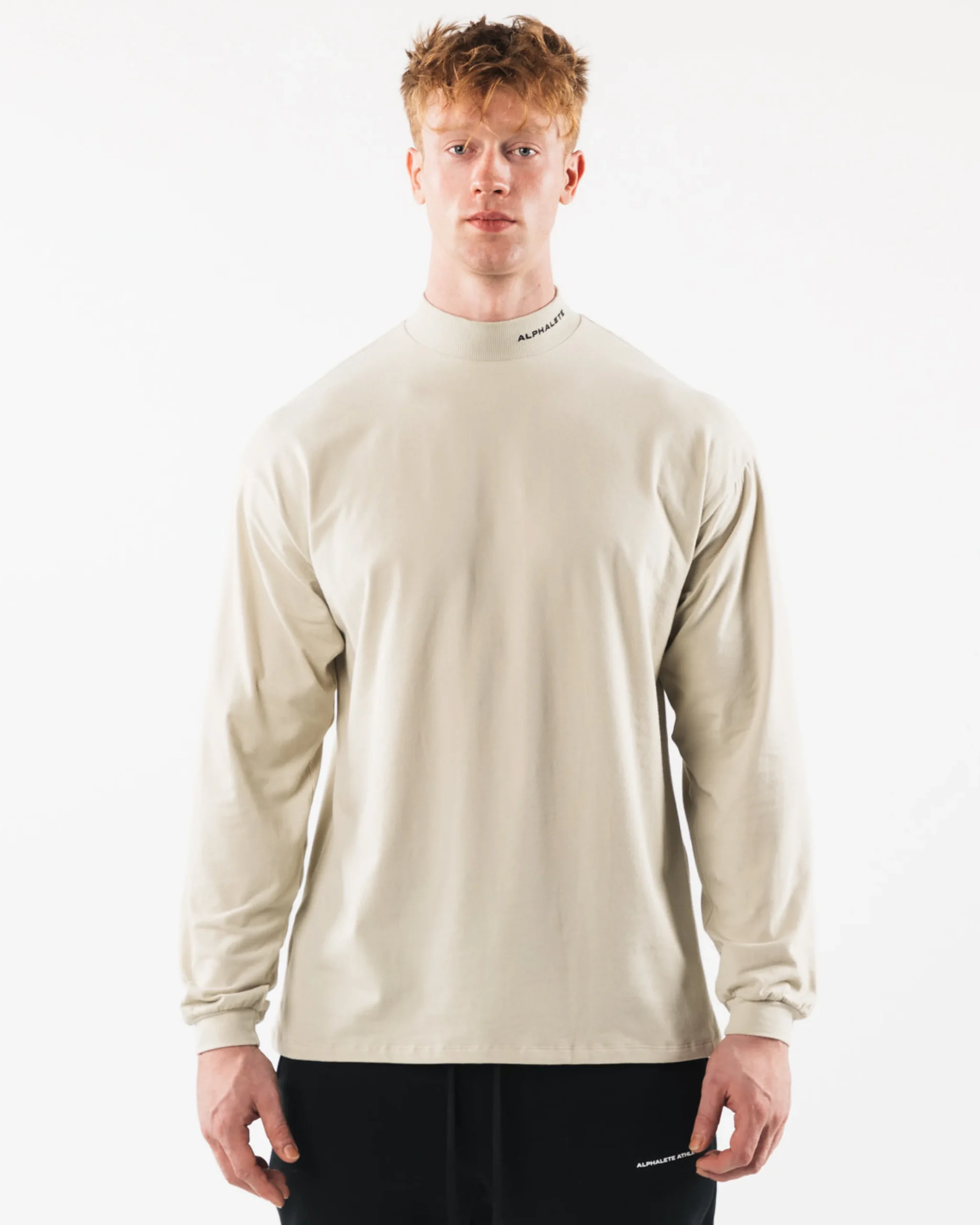 Brushed Core Mock Neck LS