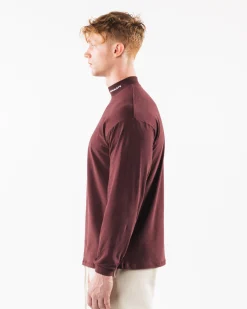 Brushed Core Mock Neck LS