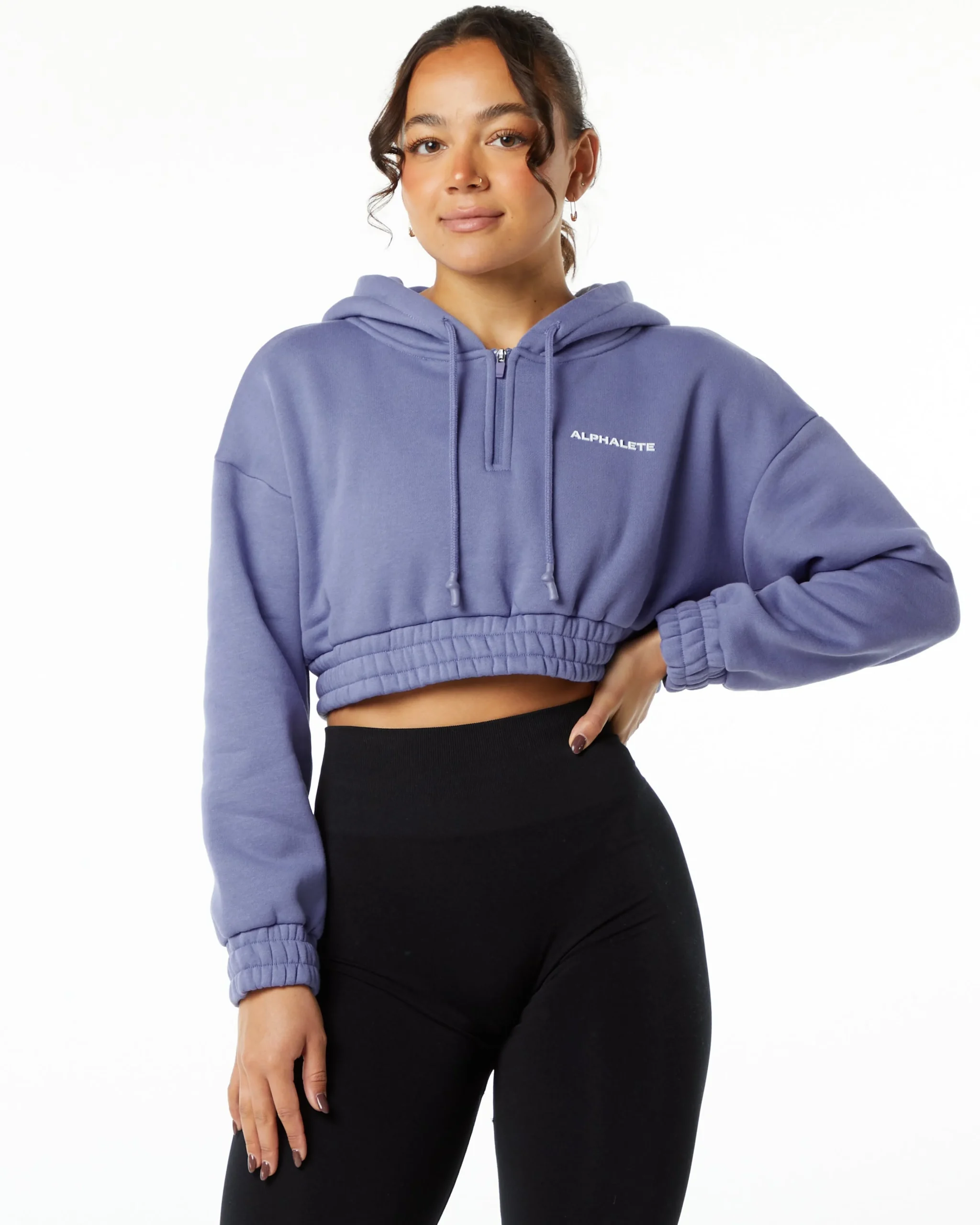 Classic Capital Crop Hoodie