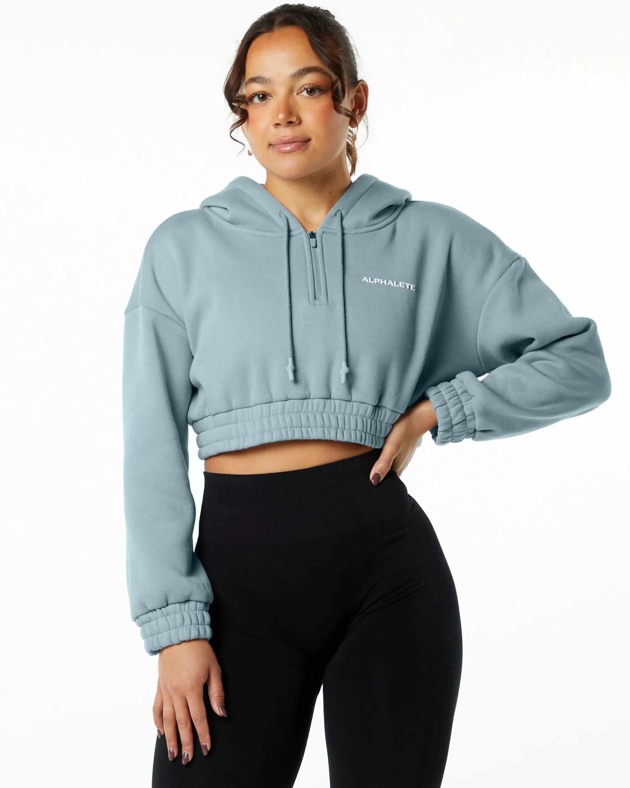 Classic Capital Crop Hoodie