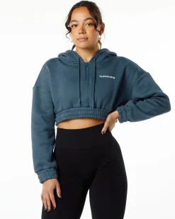 Classic Capital Crop Hoodie