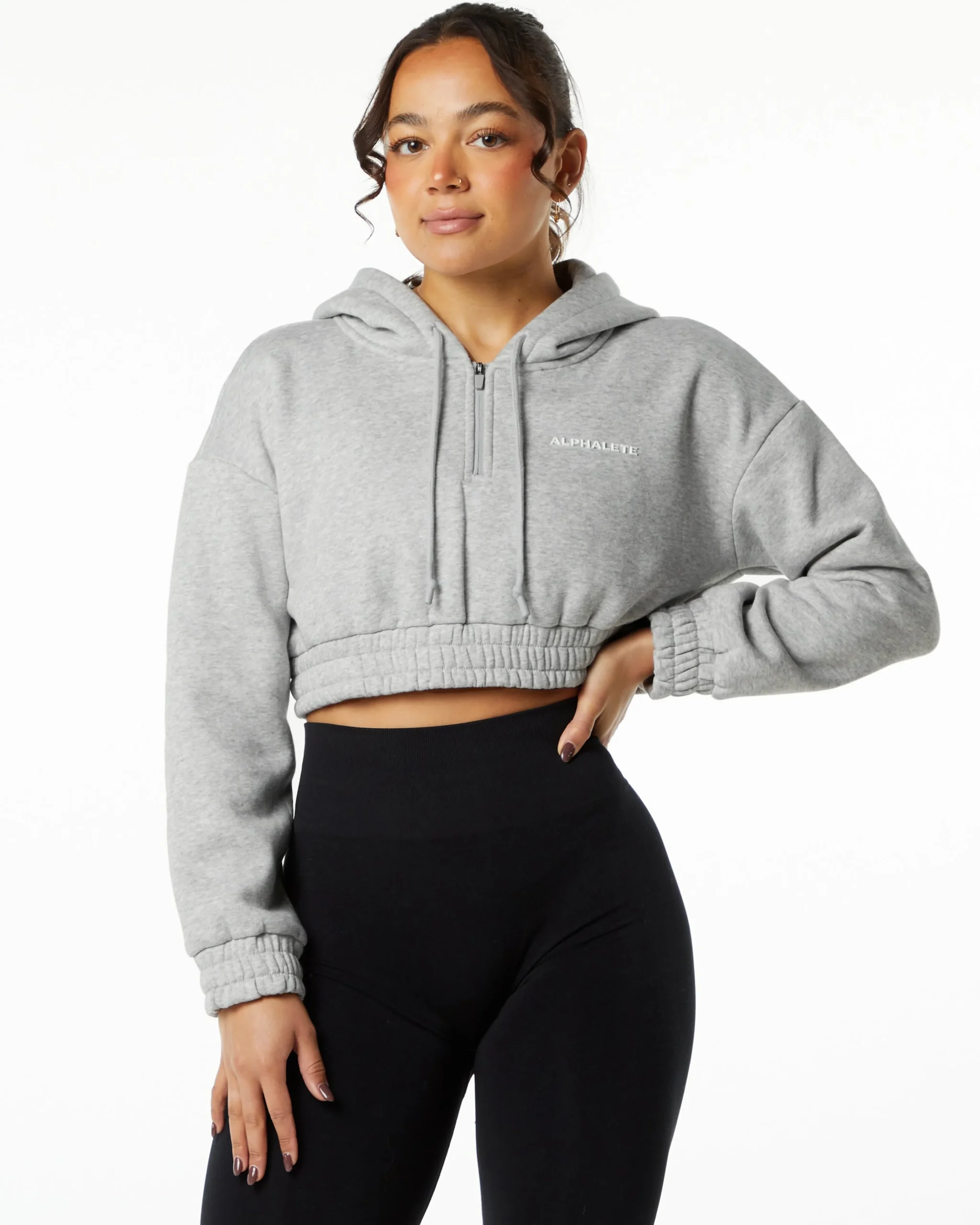 Classic Capital Crop Hoodie