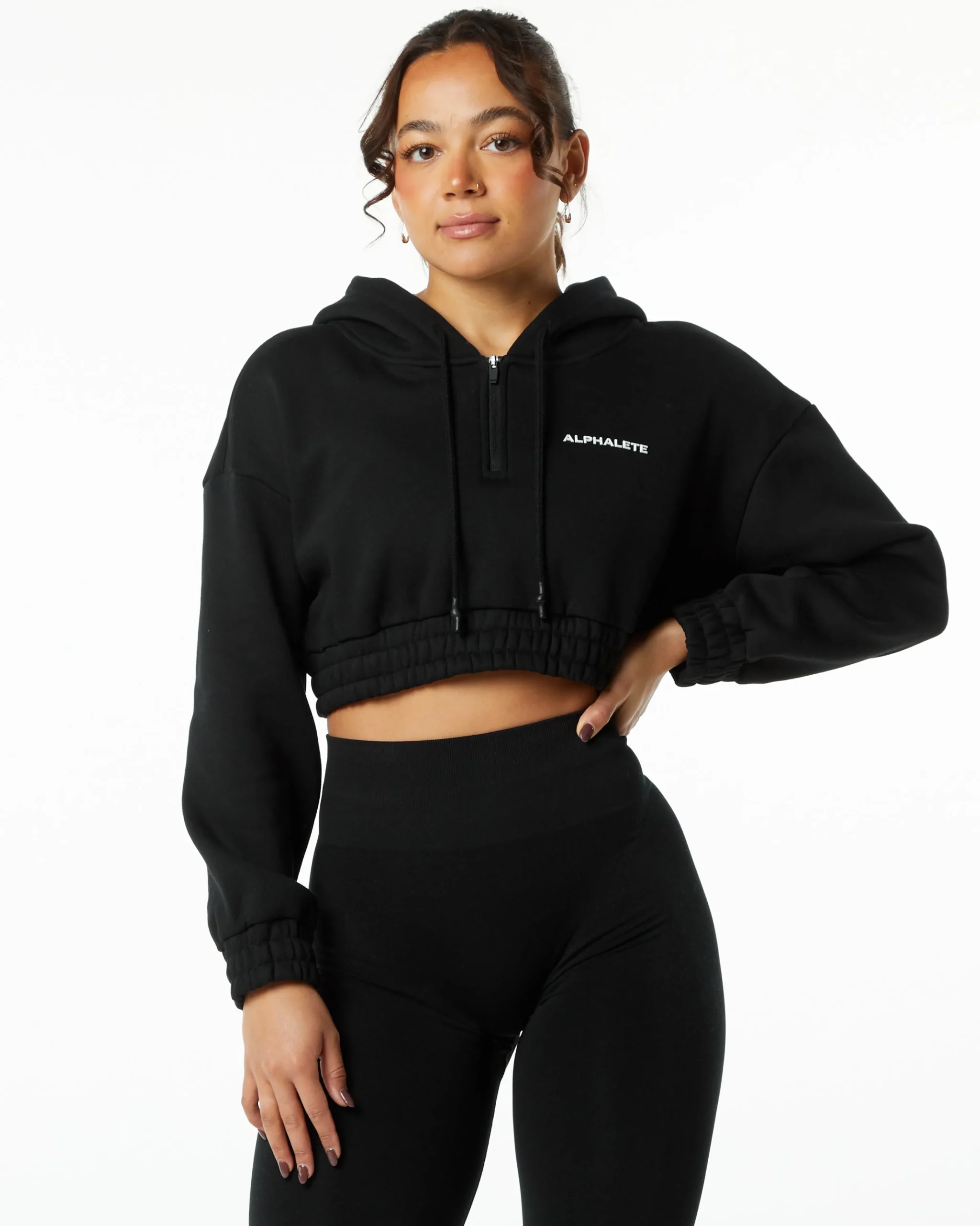Classic Capital Crop Hoodie